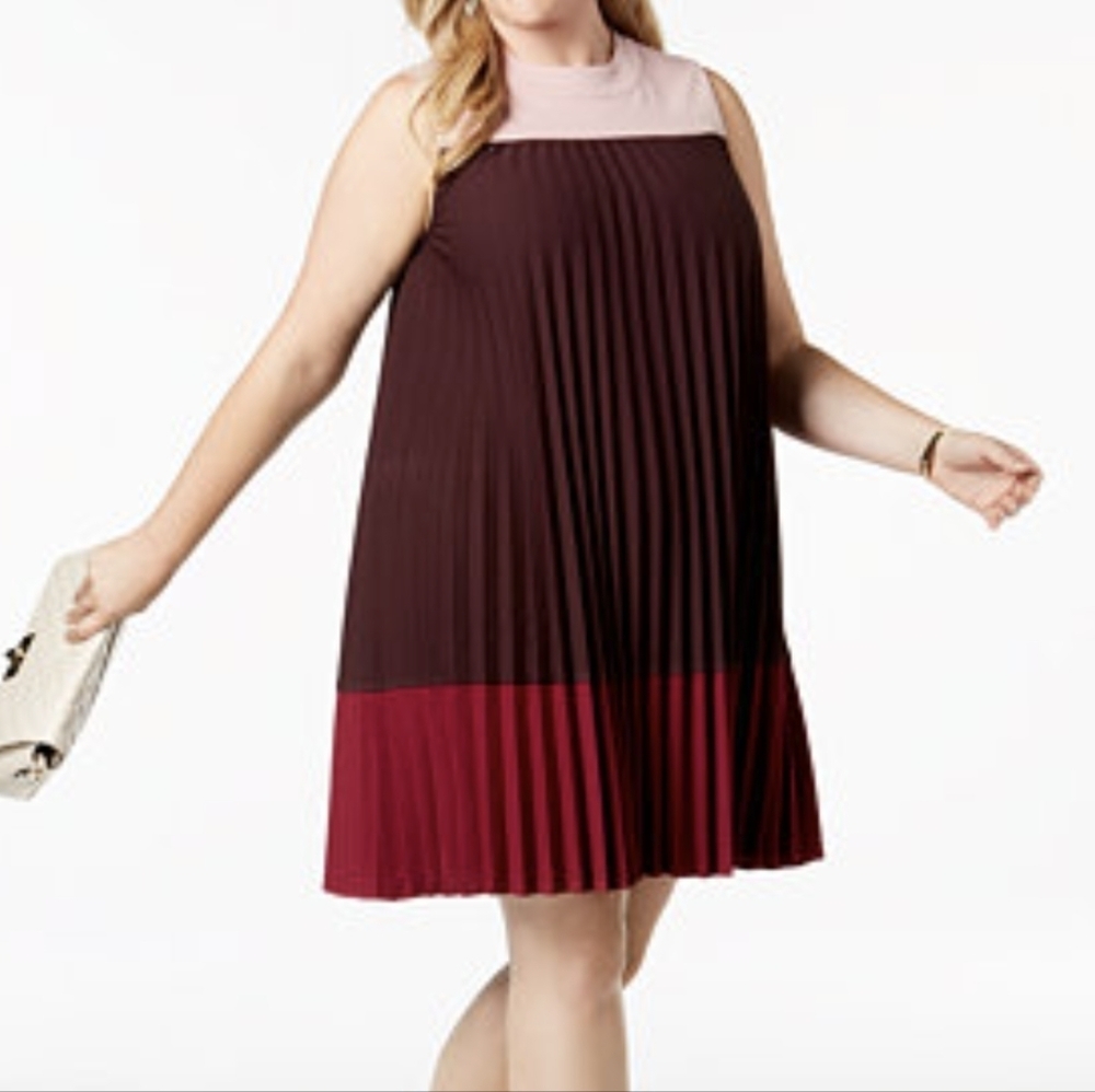 ALFANI Womens Pleated Swing Dress NWOT